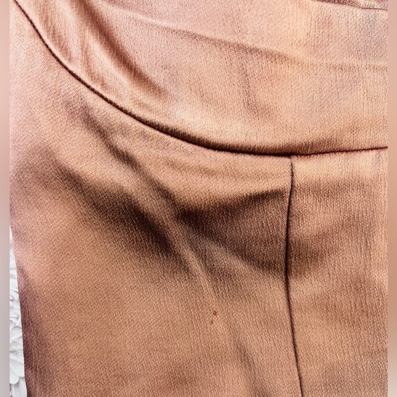 Zara Dusky Burgundy Corset Satin Cropped Tank Top Size Small - Picture 6 of 10